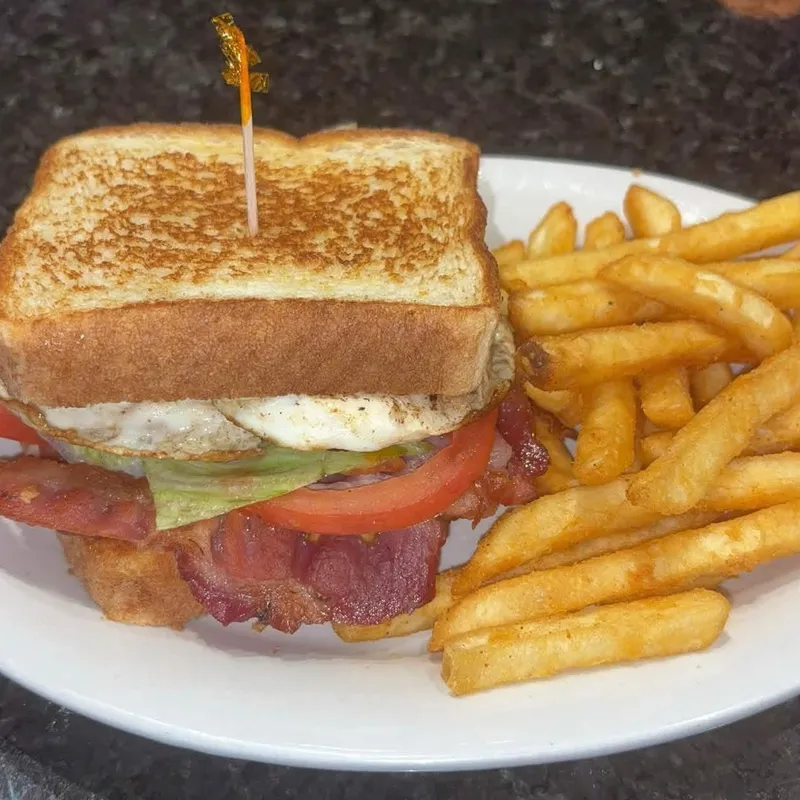 Breakfast BLT with fries